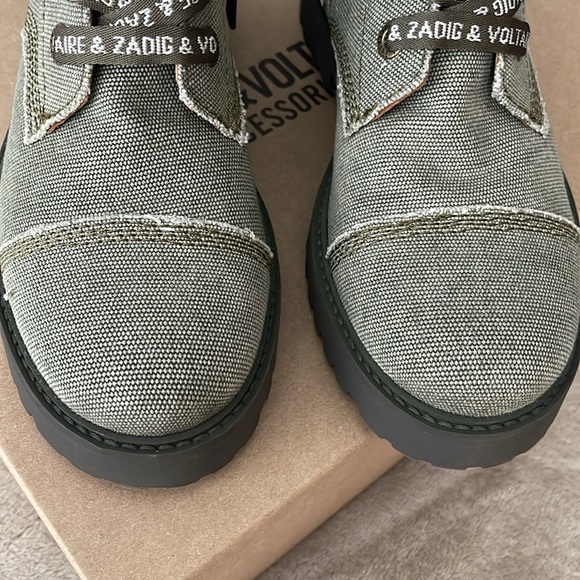 NWB Zadig Voltaire Joe Canvas combat boots 36 - Picture 5 of 9